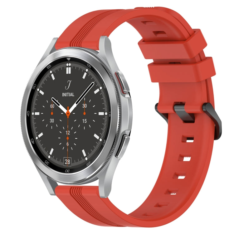 Cinturino in silicone a strisce concave da 20 mm, For Samsung  Galaxy Watch 4 Classic 42mm, For Samsung  Galaxy Watch 4 Classic 46mm