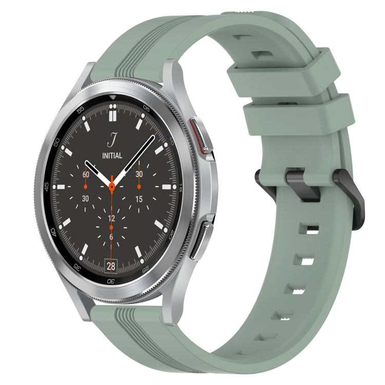 Cinturino in silicone a strisce concave da 20 mm, For Samsung  Galaxy Watch 4 Classic 42mm, For Samsung  Galaxy Watch 4 Classic 46mm
