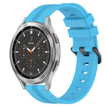 Cinturino in silicone a strisce concave da 20 mm, For Samsung  Galaxy Watch 4 Classic 42mm, For Samsung  Galaxy Watch 4 Classic 46mm