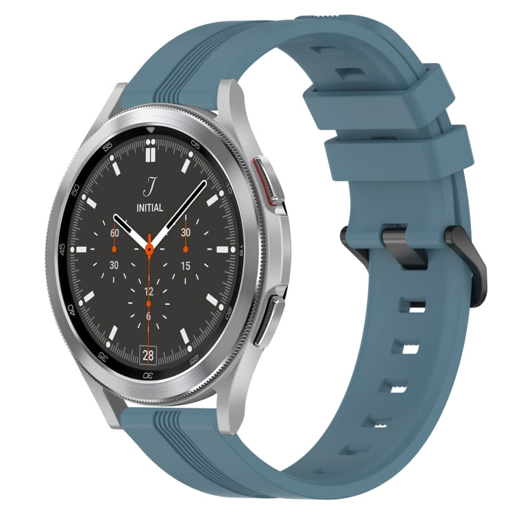 Cinturino in silicone a strisce concave da 20 mm, For Samsung  Galaxy Watch 4 Classic 42mm, For Samsung  Galaxy Watch 4 Classic 46mm