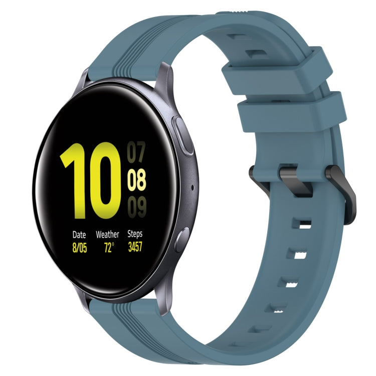 Cinturino in silicone a strisce concave da 20 mm, For Samsung Galaxy Watch Active 2 40mm, For Samsung Galaxy Watch Active 2 44mm