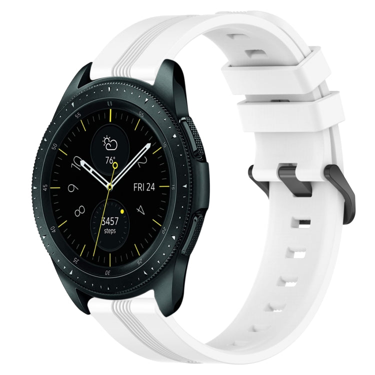 Cinturino in silicone a strisce concave da 20 mm, For Samsung Galaxy Watch 42mm, For Samsung Galaxy Watch 6 44mm