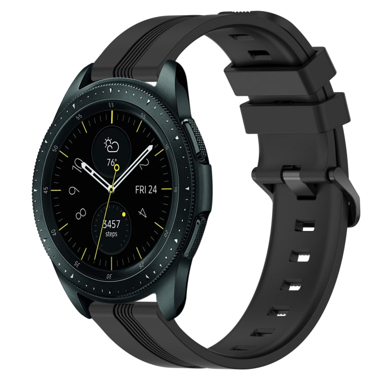 Cinturino in silicone a strisce concave da 20 mm, For Samsung Galaxy Watch 42mm, For Samsung Galaxy Watch 6 44mm