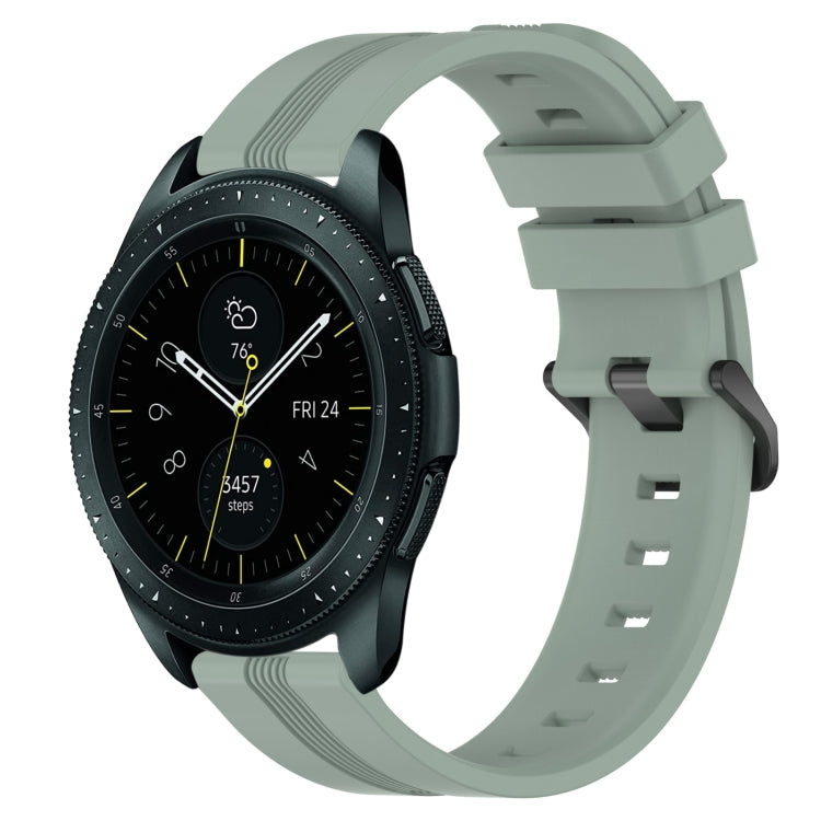Cinturino in silicone a strisce concave da 20 mm, For Samsung Galaxy Watch 42mm, For Samsung Galaxy Watch 6 44mm