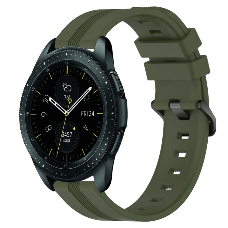 Cinturino in silicone a strisce concave da 20 mm, For Samsung Galaxy Watch 42mm, For Samsung Galaxy Watch 6 44mm