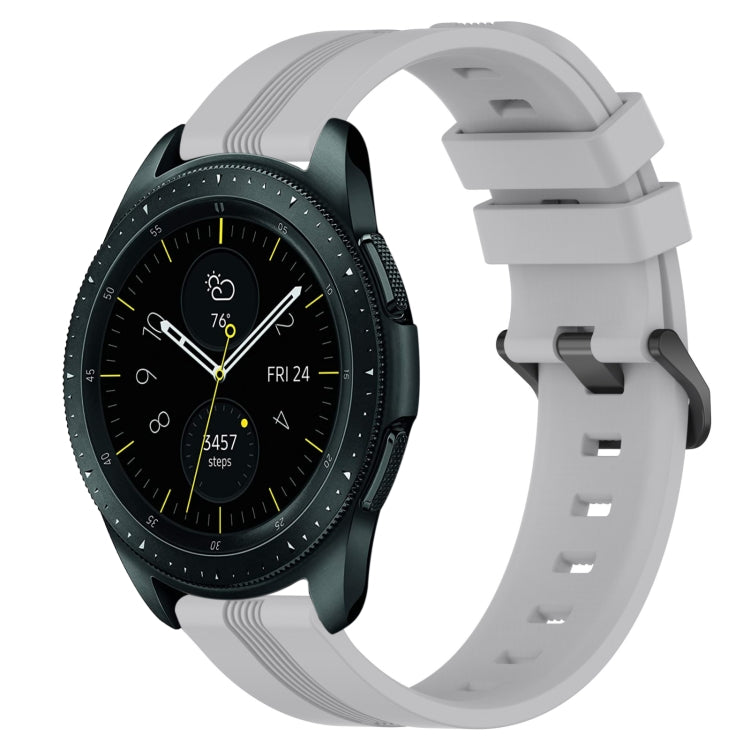 Cinturino in silicone a strisce concave da 20 mm, For Samsung Galaxy Watch 42mm, For Samsung Galaxy Watch 6 44mm