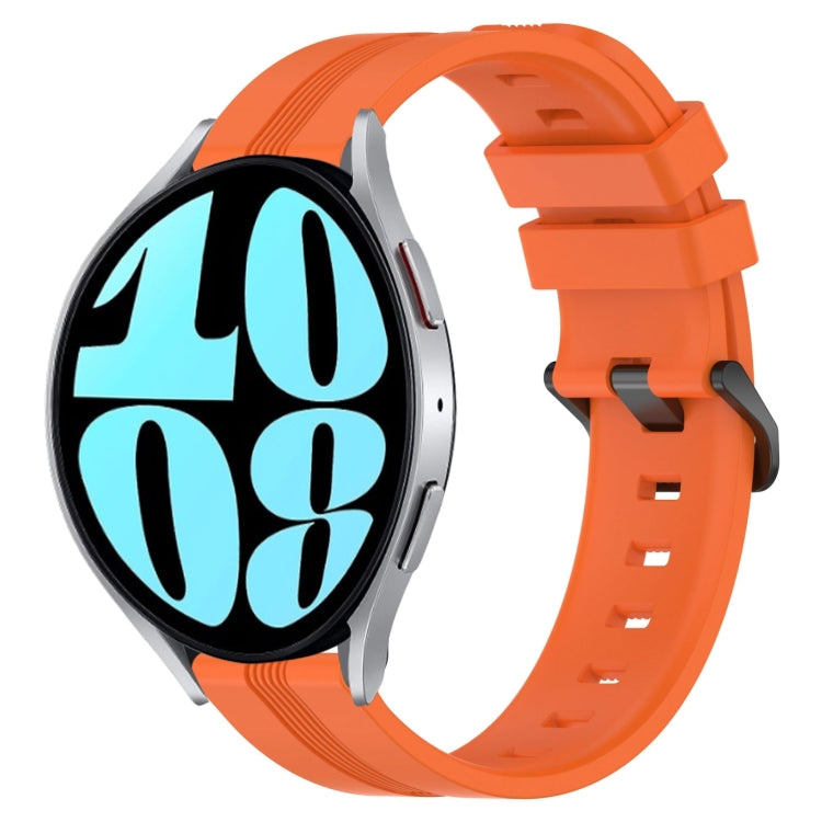 Cinturino in silicone a strisce concave da 20 mm, For Samsung Galaxy Watch 42mm, For Samsung Galaxy Watch 6 44mm