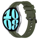 Cinturino in silicone a strisce concave da 20 mm, For Samsung Galaxy Watch 42mm, For Samsung Galaxy Watch 6 44mm
