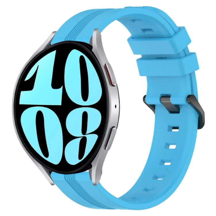 Cinturino in silicone a strisce concave da 20 mm, For Samsung Galaxy Watch 42mm, For Samsung Galaxy Watch 6 44mm