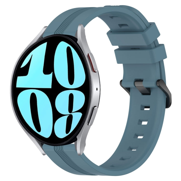 Cinturino in silicone a strisce concave da 20 mm, For Samsung Galaxy Watch 42mm, For Samsung Galaxy Watch 6 44mm