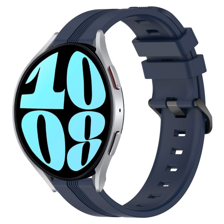 Cinturino in silicone a strisce concave da 20 mm, For Samsung Galaxy Watch 6 40mm, For Samsung Galaxy Watch 6 Classic 43mm