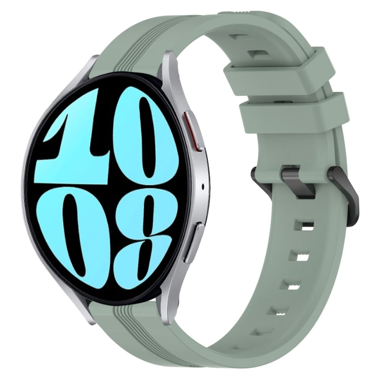 Cinturino in silicone a strisce concave da 20 mm, For Samsung Galaxy Watch 6 40mm, For Samsung Galaxy Watch 6 Classic 43mm