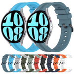 Cinturino in silicone a strisce concave da 20 mm, For Samsung Galaxy Watch 6 40mm, For Samsung Galaxy Watch 6 Classic 43mm