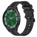 Cinturino in silicone a strisce concave da 20 mm, For Samsung Galaxy Watch 6 Classic 47mm, For Samsung Galaxy Watch5 44mm