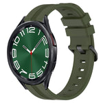 Cinturino in silicone a strisce concave da 20 mm, For Samsung Galaxy Watch 6 Classic 47mm, For Samsung Galaxy Watch5 44mm