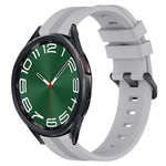Cinturino in silicone a strisce concave da 20 mm, For Samsung Galaxy Watch 6 Classic 47mm, For Samsung Galaxy Watch5 44mm