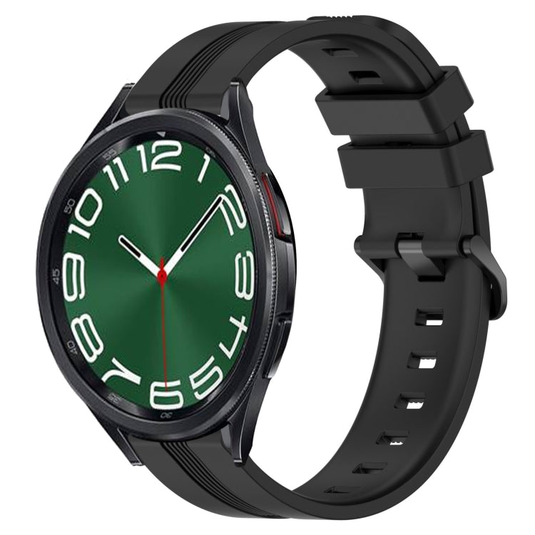 Cinturino in silicone a strisce concave da 20 mm, For Samsung Galaxy Watch 6 40mm, For Samsung Galaxy Watch 6 Classic 43mm