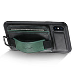 Custodia per telefono in PU con supporto per cinturino da polso per portafoglio per carte Suteni H13, For iPhone X / XS, For iPhone XR, For iPhone XS Max