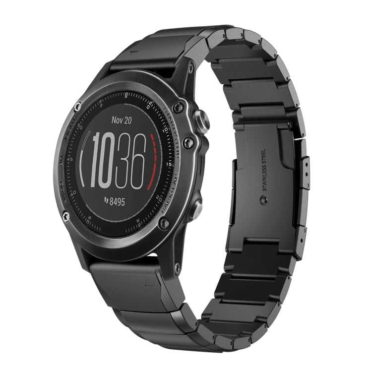 Cinturino in acciaio inossidabile con guscio di tartaruga da 26 mm, For Garmin Fenix 3, For Garmin Fenix 3 HR, For Garmin Descent MK 2, For Garmin Descent MK 2i
