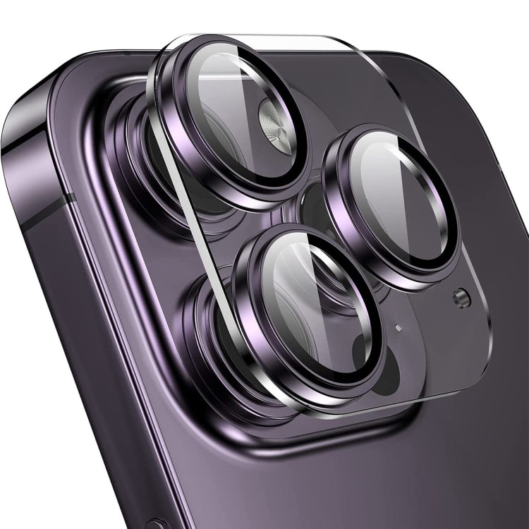Per iPhone 14 Pro / 14 Pro Max ENKAY Hat-Prince 9H Obiettivo fotocamera posteriore Vetro temperato Pellicola in lega di alluminio