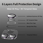 Per iPhone 14 Pro / 14 Pro Max ENKAY Hat-Prince 9H Obiettivo fotocamera posteriore Vetro temperato Pellicola in lega di alluminio