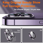 Per iPhone 14 Pro / 14 Pro Max ENKAY Hat-Prince 9H Obiettivo fotocamera posteriore Vetro temperato Pellicola in lega di alluminio