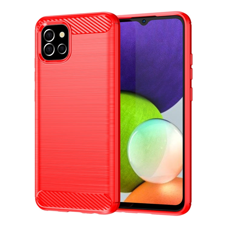 Custodia per telefono TPU in fibra di carbonio con trama spazzolata, For Samsung Galaxy F04, For Xiaomi Redmi K60E, For Xiaomi Poco C50, For Xiaomi Redmi Note 12 Pro Speed, For Infinix Note 12i, For Infinix Hot 12 Play, For Infinix Hot 12 Play NFC     ...