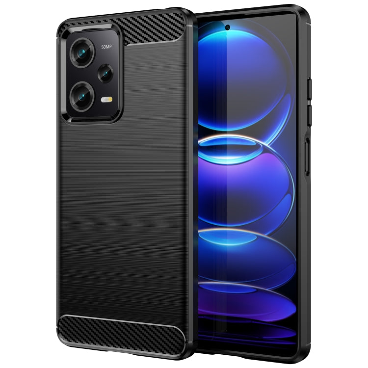 Custodia per telefono TPU in fibra di carbonio con trama spazzolata, For Samsung Galaxy F04, For Xiaomi Redmi K60E, For Xiaomi Poco C50, For Xiaomi Redmi Note 12 Pro Speed, For Infinix Note 12i, For Infinix Hot 12 Play, For Infinix Hot 12 Play NFC     ...