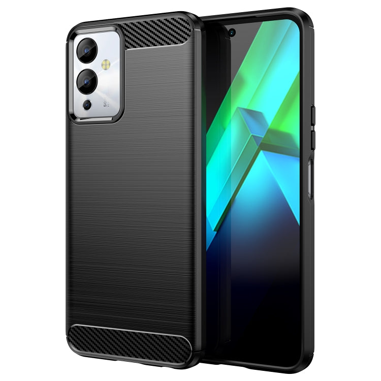 Custodia per telefono TPU in fibra di carbonio con trama spazzolata, For Samsung Galaxy F04, For Xiaomi Redmi K60E, For Xiaomi Poco C50, For Xiaomi Redmi Note 12 Pro Speed, For Infinix Note 12i, For Infinix Hot 12 Play, For Infinix Hot 12 Play NFC     ...