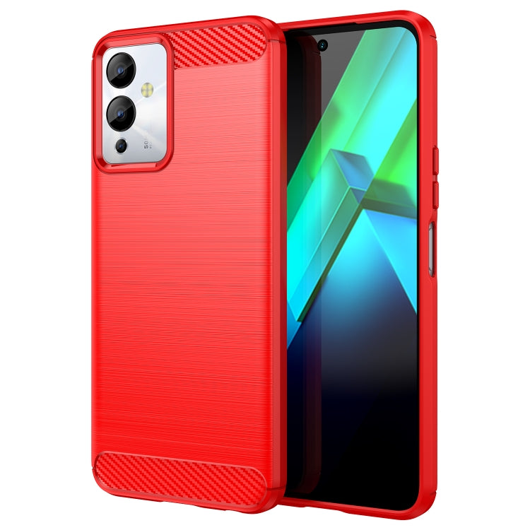 Custodia per telefono TPU in fibra di carbonio con trama spazzolata, For Samsung Galaxy F04, For Xiaomi Redmi K60E, For Xiaomi Poco C50, For Xiaomi Redmi Note 12 Pro Speed, For Infinix Note 12i, For Infinix Hot 12 Play, For Infinix Hot 12 Play NFC     ...