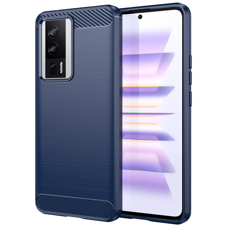 Custodia per telefono TPU in fibra di carbonio con trama spazzolata, For Infinix Hot 12 Pro, For Xiaomi Redmi K60, For Xiaomi Redmi K60 Pro, For Xiaomi Redmi 12C