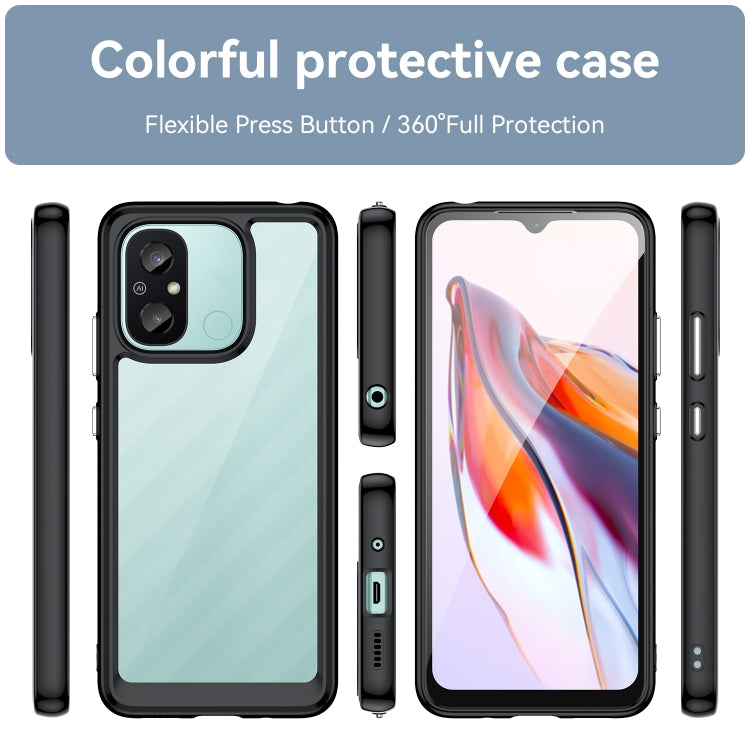 Custodia per telefono in acrilico + TPU serie colorata, For Xiaomi Redmi 12C