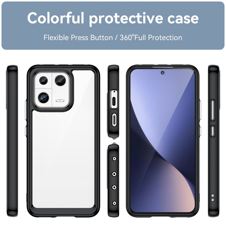 Custodia per telefono in acrilico + TPU serie colorata, For Xiaomi 13, For Xiaomi 13 Pro
