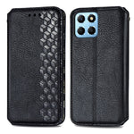 Custodia per telefono in pelle magnetica pressata a griglia cubica, For Honor X8 5G, For infinix Note 11, For OPPO Reno8 Pro, For OPPO Reno8