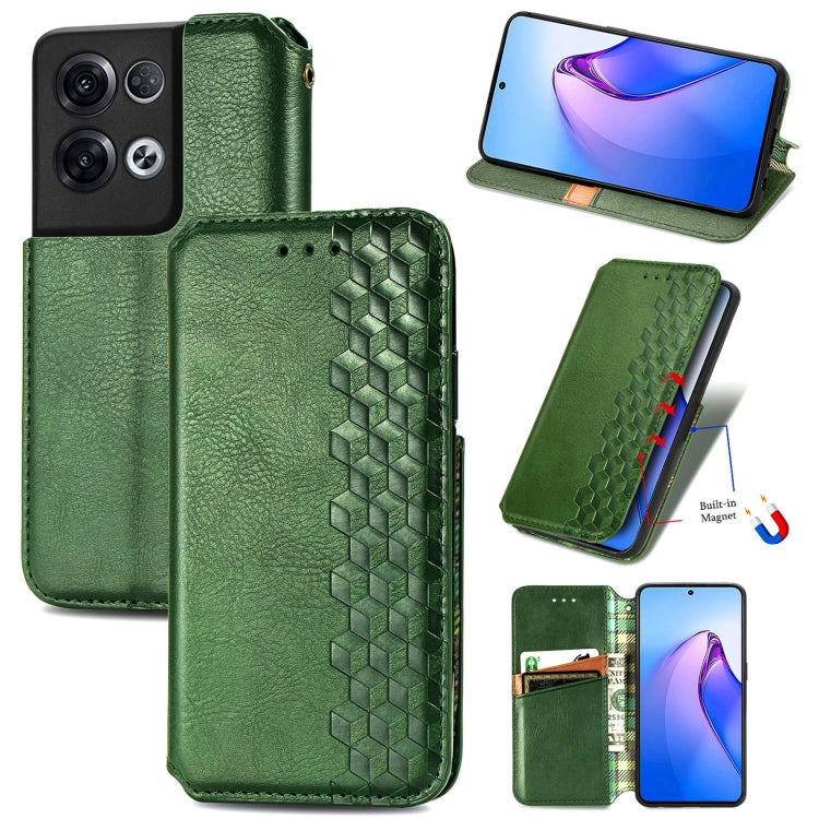 Custodia per telefono in pelle magnetica pressata a griglia cubica, For Honor X8 5G, For infinix Note 11, For OPPO Reno8 Pro, For OPPO Reno8