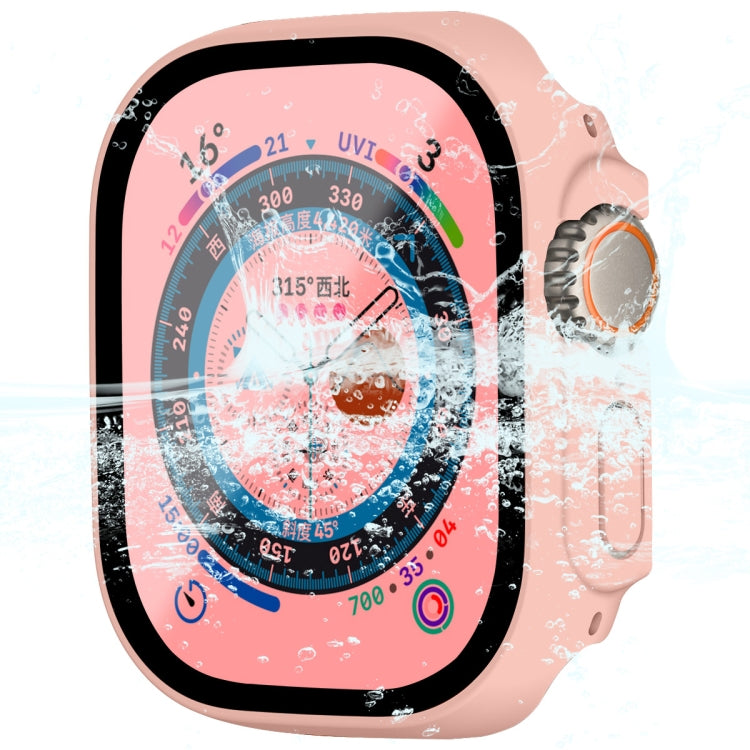 Per Apple Watch Ultra 49mm ENKAY Hat-Prince Telaio PC impermeabile a copertura totale + custodia in vetro temperato 9H