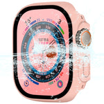 Per Apple Watch Ultra 49mm ENKAY Hat-Prince Telaio PC impermeabile a copertura totale + custodia in vetro temperato 9H