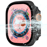 Per Apple Watch Ultra 49mm ENKAY Hat-Prince Telaio PC impermeabile a copertura totale + custodia in vetro temperato 9H