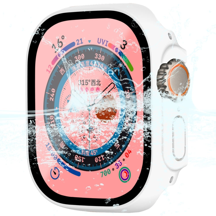 Per Apple Watch Ultra 49mm ENKAY Hat-Prince Telaio PC impermeabile a copertura totale + custodia in vetro temperato 9H