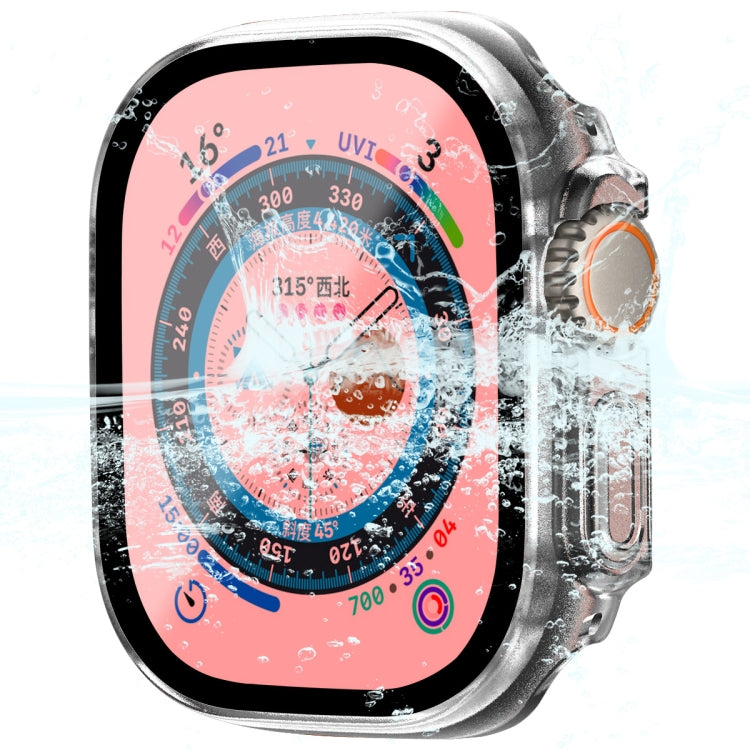 Per Apple Watch Ultra 49mm ENKAY Hat-Prince Telaio PC impermeabile a copertura totale + custodia in vetro temperato 9H