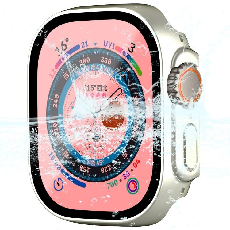 Per Apple Watch Ultra 49mm ENKAY Hat-Prince Telaio PC impermeabile a copertura totale + custodia in vetro temperato 9H