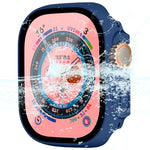Per Apple Watch Ultra 49mm ENKAY Hat-Prince Telaio PC impermeabile a copertura totale + custodia in vetro temperato 9H