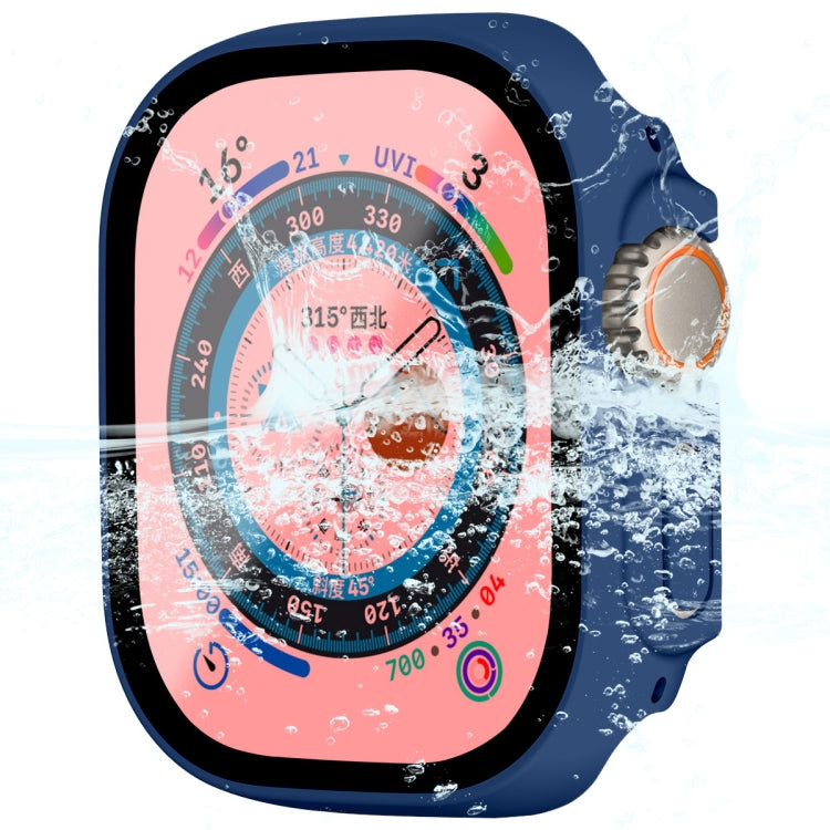 Per Apple Watch Ultra 49mm ENKAY Hat-Prince Telaio PC impermeabile a copertura totale + custodia in vetro temperato 9H