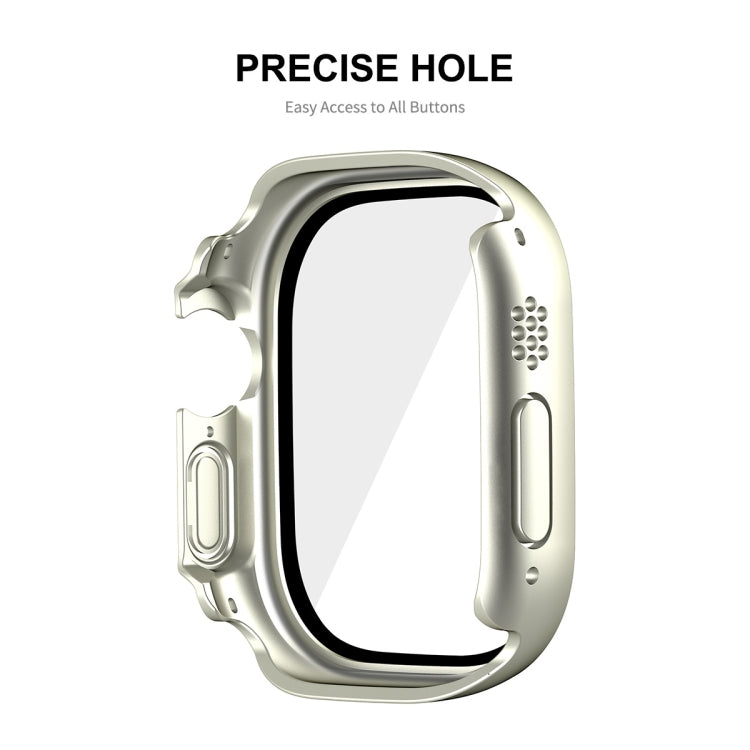 Per Apple Watch Ultra 49mm ENKAY Hat-Prince Telaio PC impermeabile a copertura totale + custodia in vetro temperato 9H