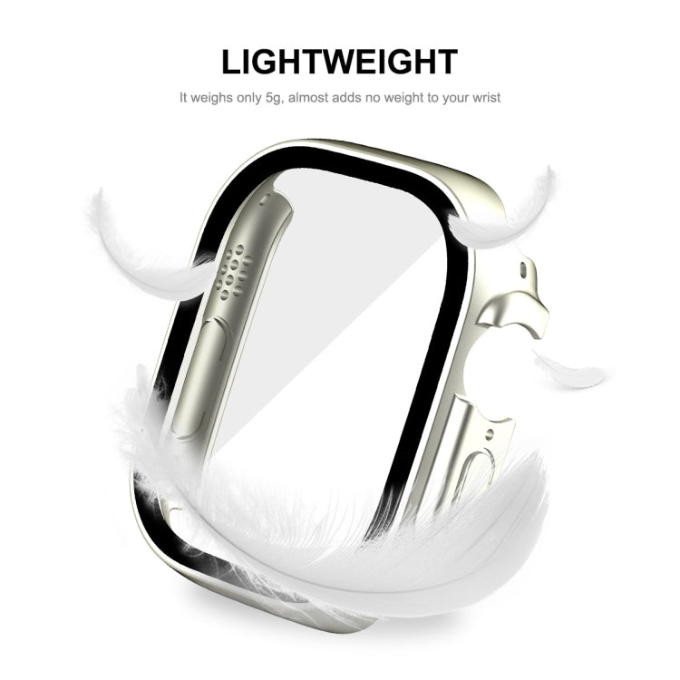 Per Apple Watch Ultra 49mm ENKAY Hat-Prince Telaio PC impermeabile a copertura totale + custodia in vetro temperato 9H