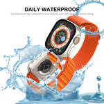 Per Apple Watch Ultra 49mm ENKAY Hat-Prince Telaio PC impermeabile a copertura totale + custodia in vetro temperato 9H