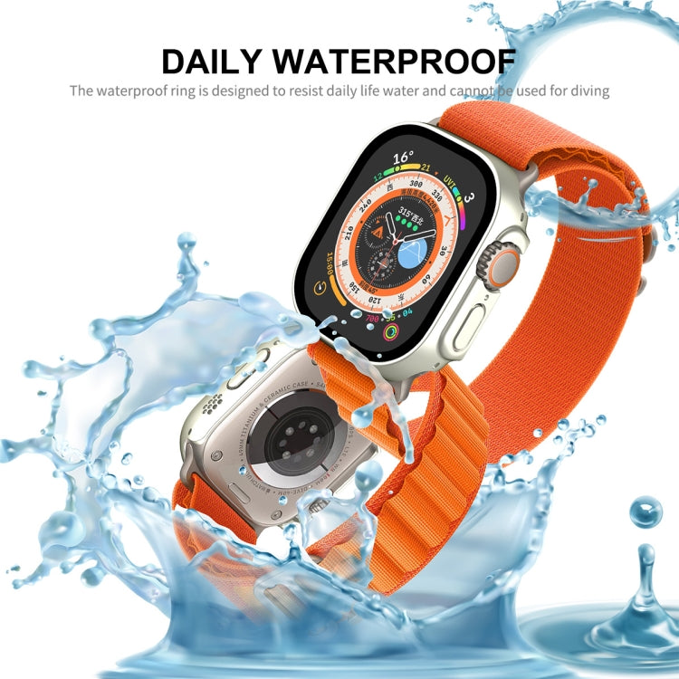 Per Apple Watch Ultra 49mm ENKAY Hat-Prince Telaio PC impermeabile a copertura totale + custodia in vetro temperato 9H