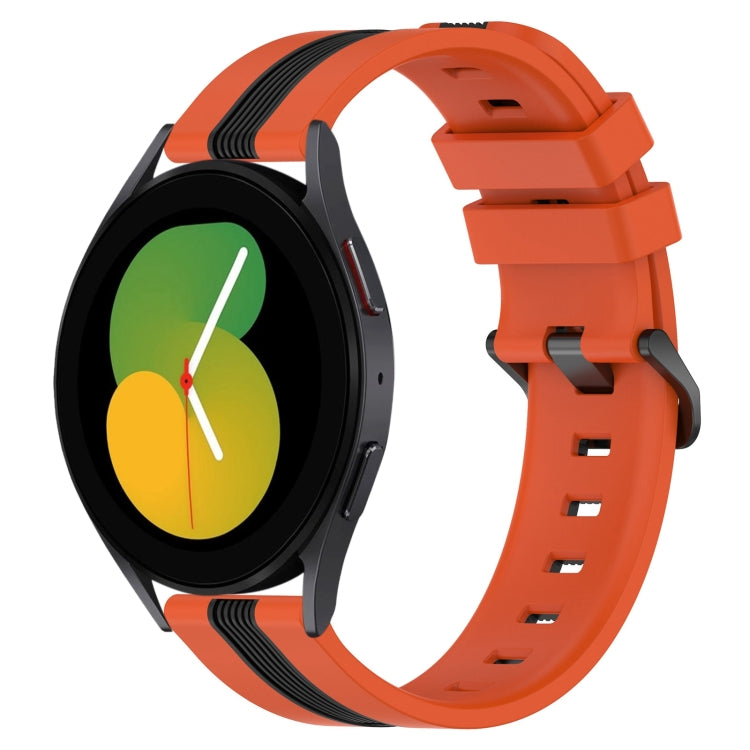 Cinturino in silicone bicolore verticale da 20 mm, For Samsung Galaxy Watch5 40mm, For Samsung Galaxy Watch5 Pro 45mm
