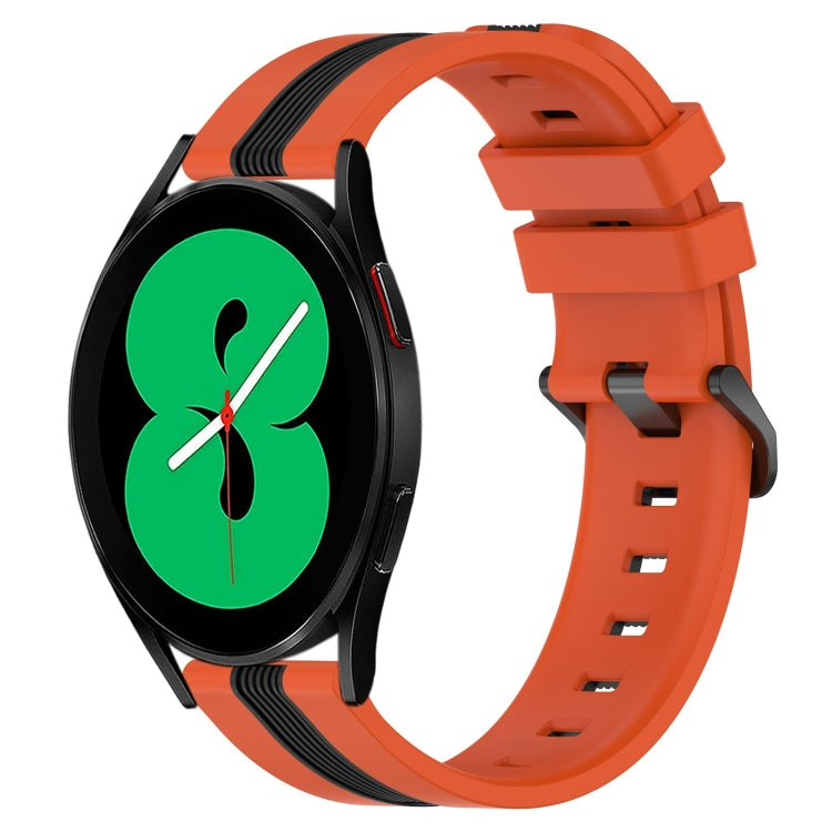Cinturino in silicone bicolore verticale da 20 mm, For Samsung Galaxy Watch4 44mm, For Samsung Galaxy Watch4 40mm