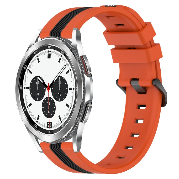 Cinturino in silicone bicolore verticale da 20 mm, For Samsung  Galaxy Watch4 Classic 42mm, For Samsung  Galaxy Watch4 Classic 46mm